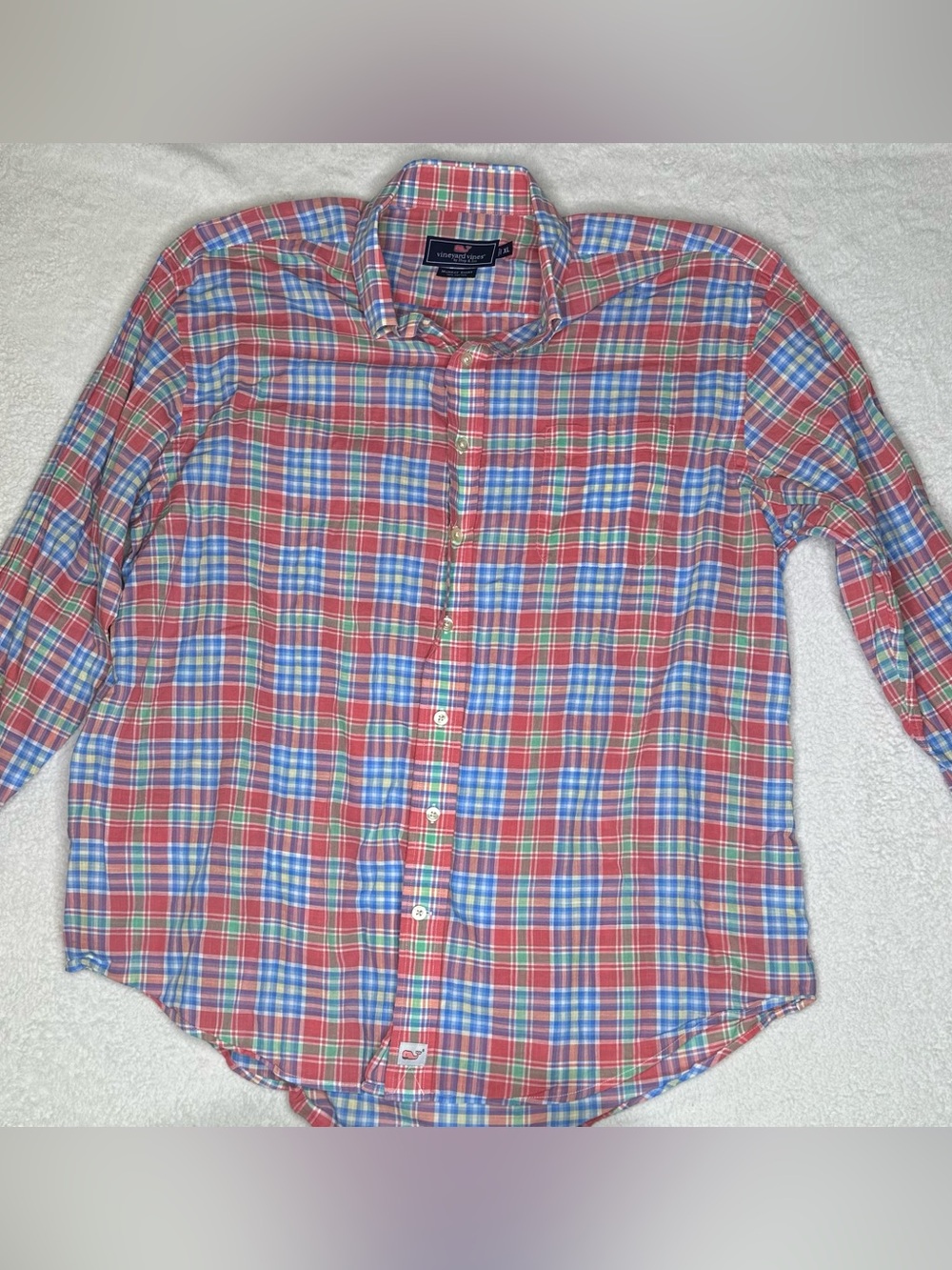 Vineyard Vines Men’s XL Murray Shirt – Multicolor Plaid 100% Cotton